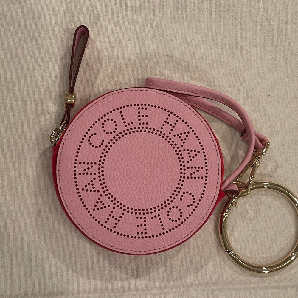 Cole Haan pink round coin purse
